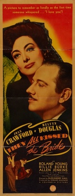 They All Kissed the Bride movie poster (1942) wooden framed poster