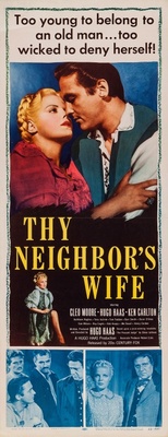 Thy Neighbor's Wife movie poster (1953) poster with hanger