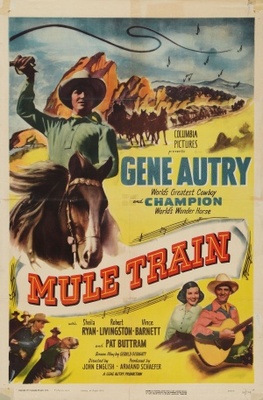 Mule Train movie poster (1950) wood print
