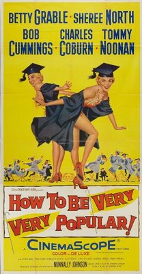 How to Be Very, Very Popular movie poster (1955) poster with hanger