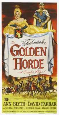 The Golden Horde movie poster (1951) metal framed poster