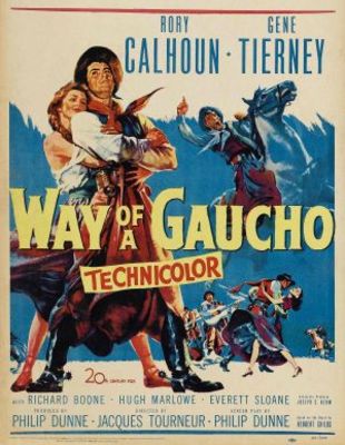 Way of a Gaucho movie poster (1952) poster with hanger