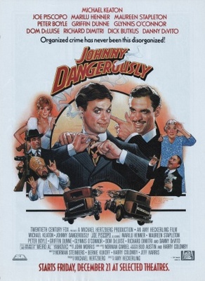 Johnny Dangerously movie poster (1984) wood print