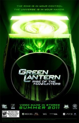 Green Lantern: Rise of the Manhunters movie poster (2011) wooden framed poster