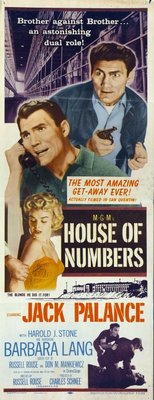 House of Numbers movie poster (1957) metal framed poster
