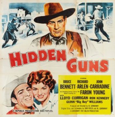 Hidden Guns movie poster (1956) poster with hanger
