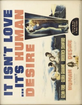 Human Desire movie poster (1954) wood print