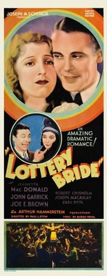 The Lottery Bride movie poster (1930) poster with hanger