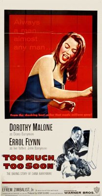 Too Much, Too Soon movie poster (1958) wood print