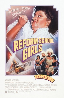 Reform School Girls movie poster (1986) poster with hanger