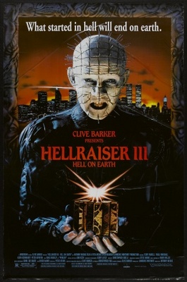 Hellraiser III: Hell on Earth movie poster (1992) metal framed poster