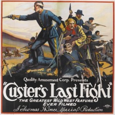 Custer's Last Raid movie poster (1912) metal framed poster