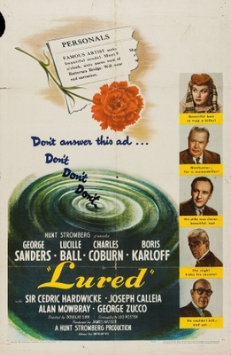 Lured movie poster (1947) poster with hanger