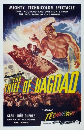 The Thief of Bagdad movie poster (1940) wood print