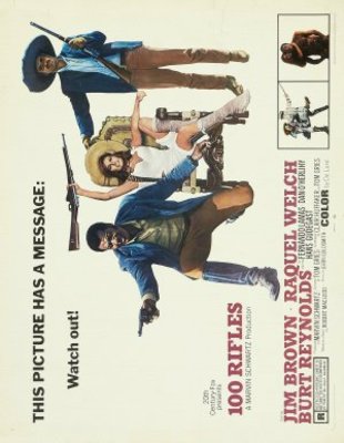 100 Rifles movie poster (1969) t-shirt