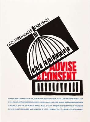 Advise & Consent movie poster (1962) Stickers MOV_9095d12c