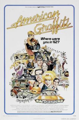 American Graffiti movie poster (1973) pillow