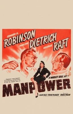 Manpower movie poster (1941) metal framed poster