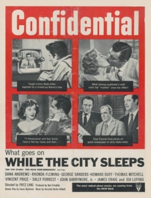 While the City Sleeps movie poster (1956) pillow