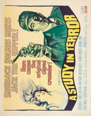 A Study in Terror movie poster (1965) wood print