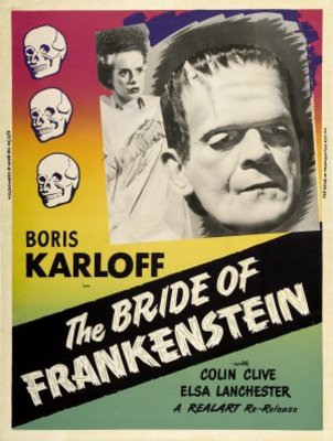 Bride of Frankenstein movie poster (1935) metal framed poster
