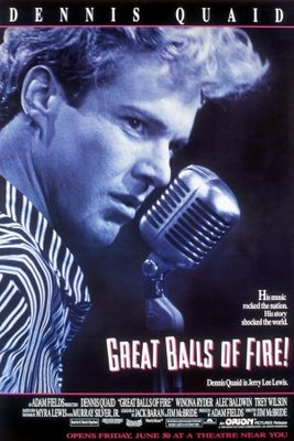 Great Balls Of Fire movie poster (1989) metal framed poster