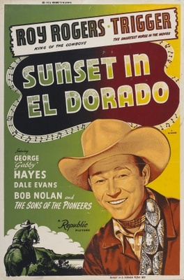 Sunset in El Dorado movie poster (1945) poster with hanger