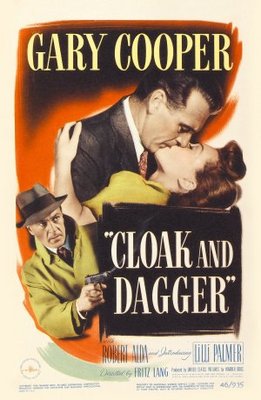 Cloak and Dagger movie poster (1946) wood print