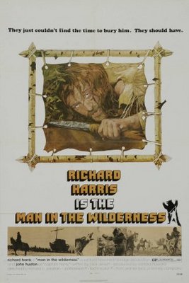 Man in the Wilderness movie poster (1971) wood print