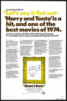 Harry and Tonto movie poster (1974) metal framed poster