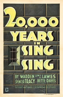 20,000 Years in Sing Sing movie poster (1932) wooden framed poster