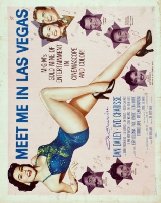 Meet Me in Las Vegas movie poster (1956) metal framed poster