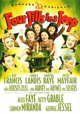 Four Jills in a Jeep movie poster (1944) canvas poster