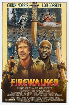 Firewalker movie poster (1986) wooden framed poster