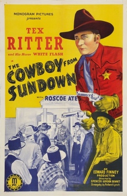 The Cowboy from Sundown movie poster (1940) metal framed poster