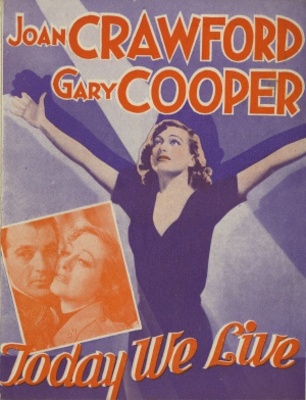 Today We Live movie poster (1933) canvas poster
