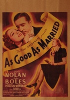 As Good as Married movie poster (1937) t-shirt #888899