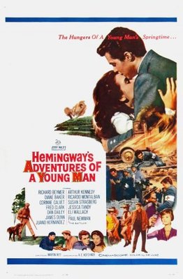 Hemingway's Adventures of a Young Man movie poster (1962) wood print