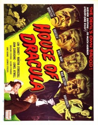 House of Dracula movie poster (1945) poster with hanger