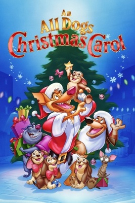 An All Dogs Christmas Carol movie poster (1998) pillow