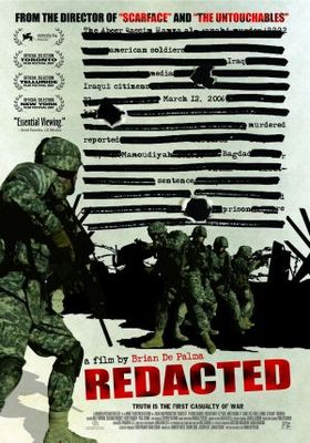 Redacted movie poster (2007) canvas poster