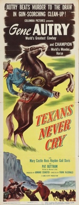 Texans Never Cry movie poster (1951) poster with hanger