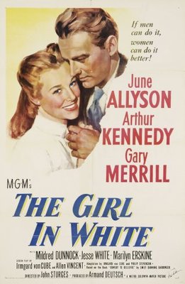 The Girl in White movie poster (1952) pillow
