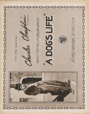 A Dog's Life movie poster (1918) metal framed poster