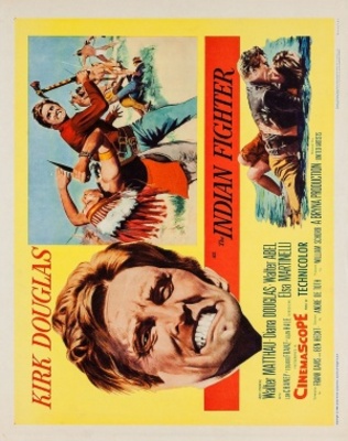 The Indian Fighter movie poster (1955) wooden framed poster