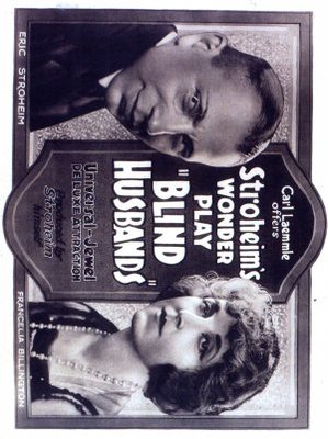 Blind Husbands movie poster (1919) metal framed poster