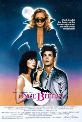 Once Bitten movie poster (1985) metal framed poster