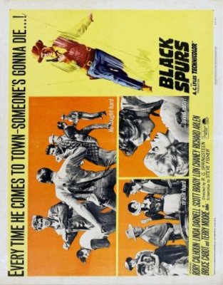 Black Spurs movie poster (1965) wood print