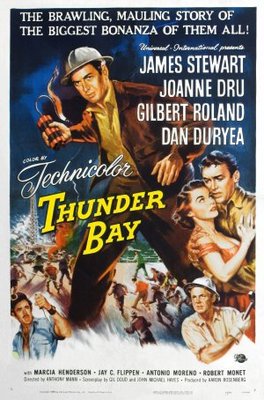 Thunder Bay movie poster (1953) metal framed poster
