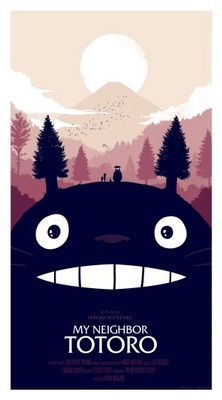Tonari no Totoro movie poster (1988) wood print